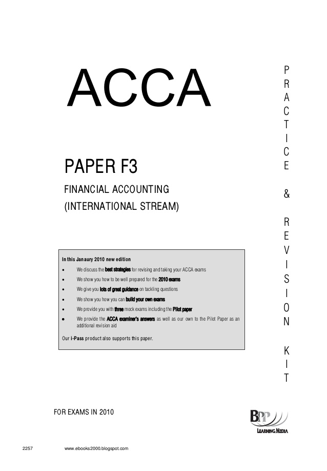 Acca f3 exam kit pdf